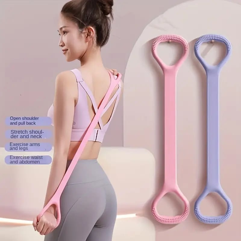Yoga Fitness Elastic Band, Portable Strength Training Band, Silicone Resistance Band For Arm Back Shoulder Yoga Fitness Elastic Band, Portable Strength Training Band, Silicone Resistance Band For Arm Back Shoulder